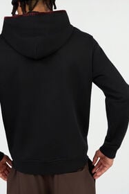 JC Black Hoodie With Logo Print BLACK VFT087-VF131