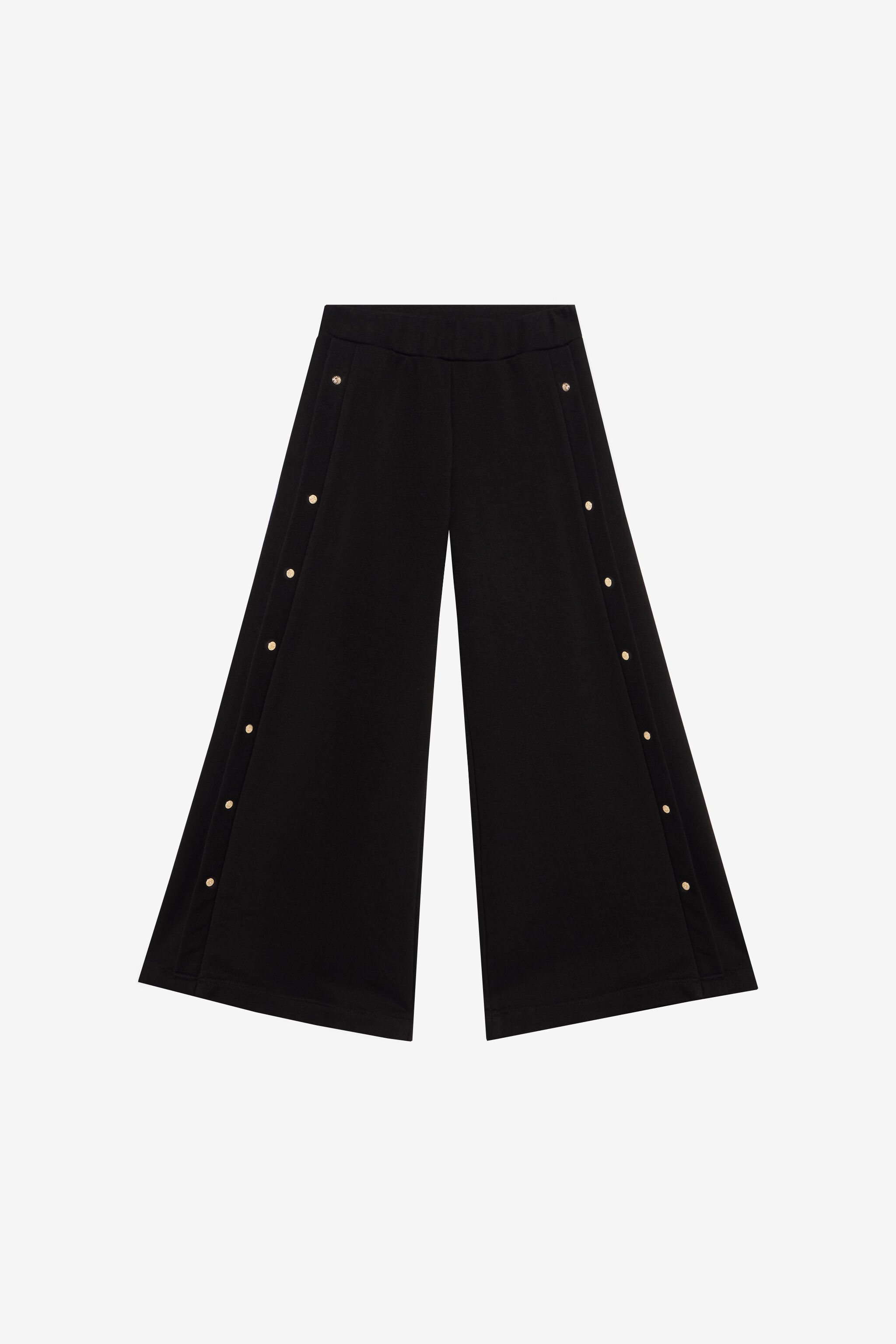 JU Schwarze Wide-Leg-Hose JU Schwarze Wide-Leg-Hose BLACK XJT21Y-CF050