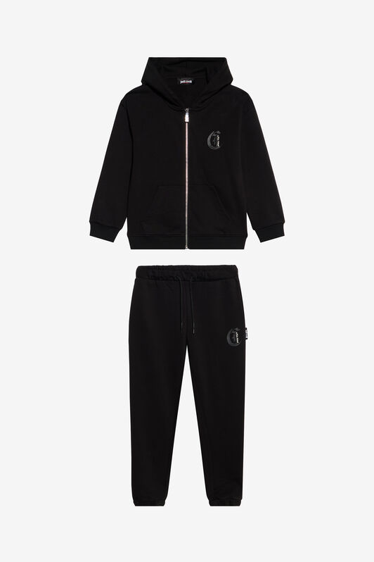 JC Ensemble hoodie noir et jogging BLACK XFT66A-CF013
