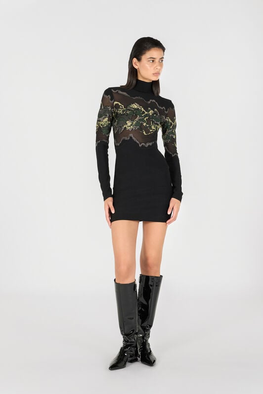 RC Minivestido Jacquard Marble RC Minivestido Jacquard Marble Verde oscuro TWM100-MA012