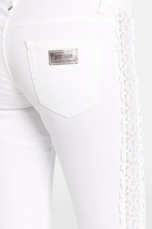JC Just Cavalli Lace Side Stripe Jeans JC Just Cavalli Lace Side Stripe Jeans White GQLSCY-ISEIO