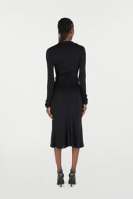 RC Midi Dress With Mirror Snake Monogram Black VQT108-JE034