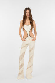 RC Brown One-piece Swimsuit with Cut-out IVORY WWW007-LL030
