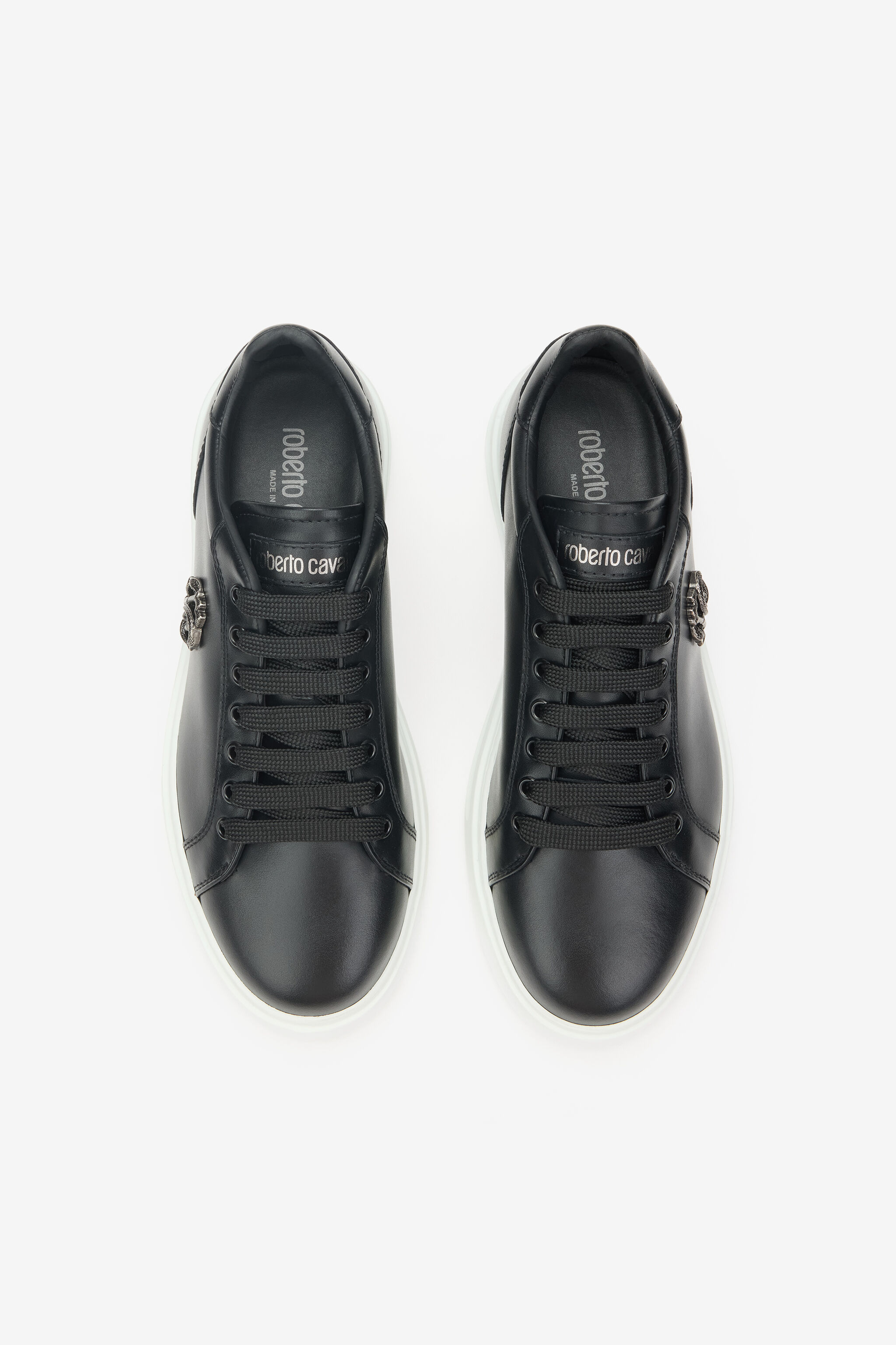 RC Zapatillas de piel con detalle de logotipo RC Zapatillas de piel con detalle de logotipo BLACK TOS00M-PZC15