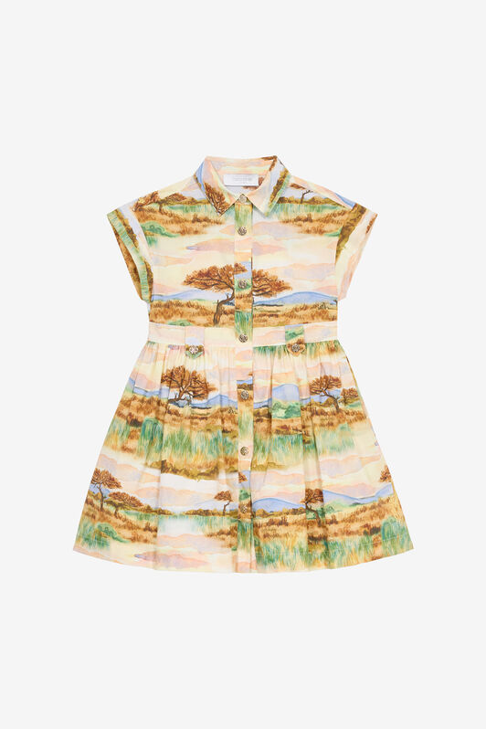 JU Dress With Safari Print JU Dress With Safari Print Light brown UJT10F-7MO40