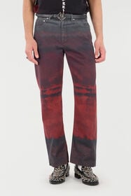 RC Jeans Con Stampa Effetto Maltinto Nero/Rosso VNJ206-4NP69