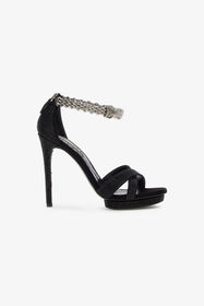RC Panther-head high-heel sandals Black OQS032-PCS01