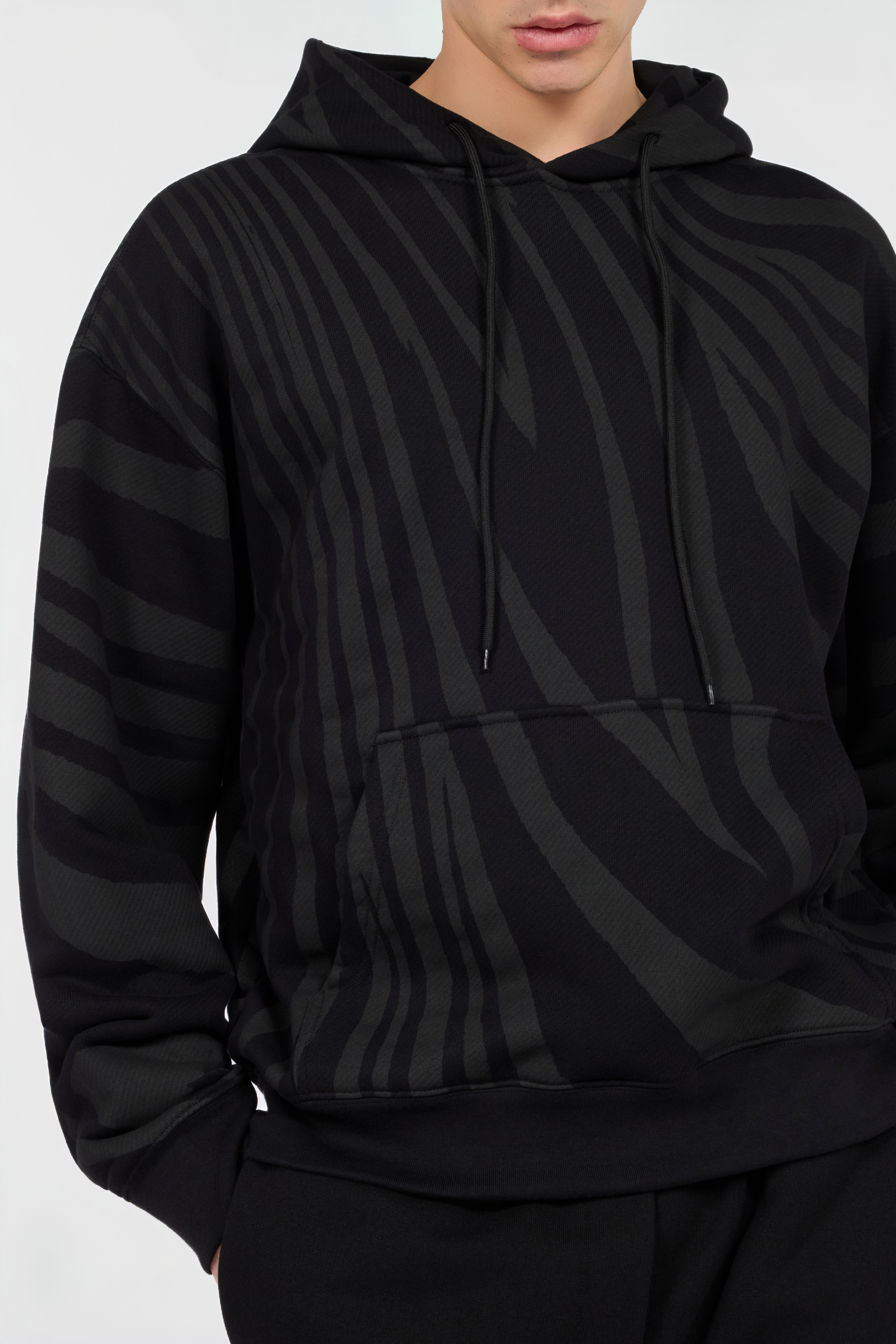 RC Sudadera Estampado Zebra BLACK XNT69A-FOT26