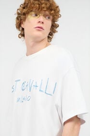 JC T-Shirt Mit Abgestepptem Logo Weiß UFT059-UF079