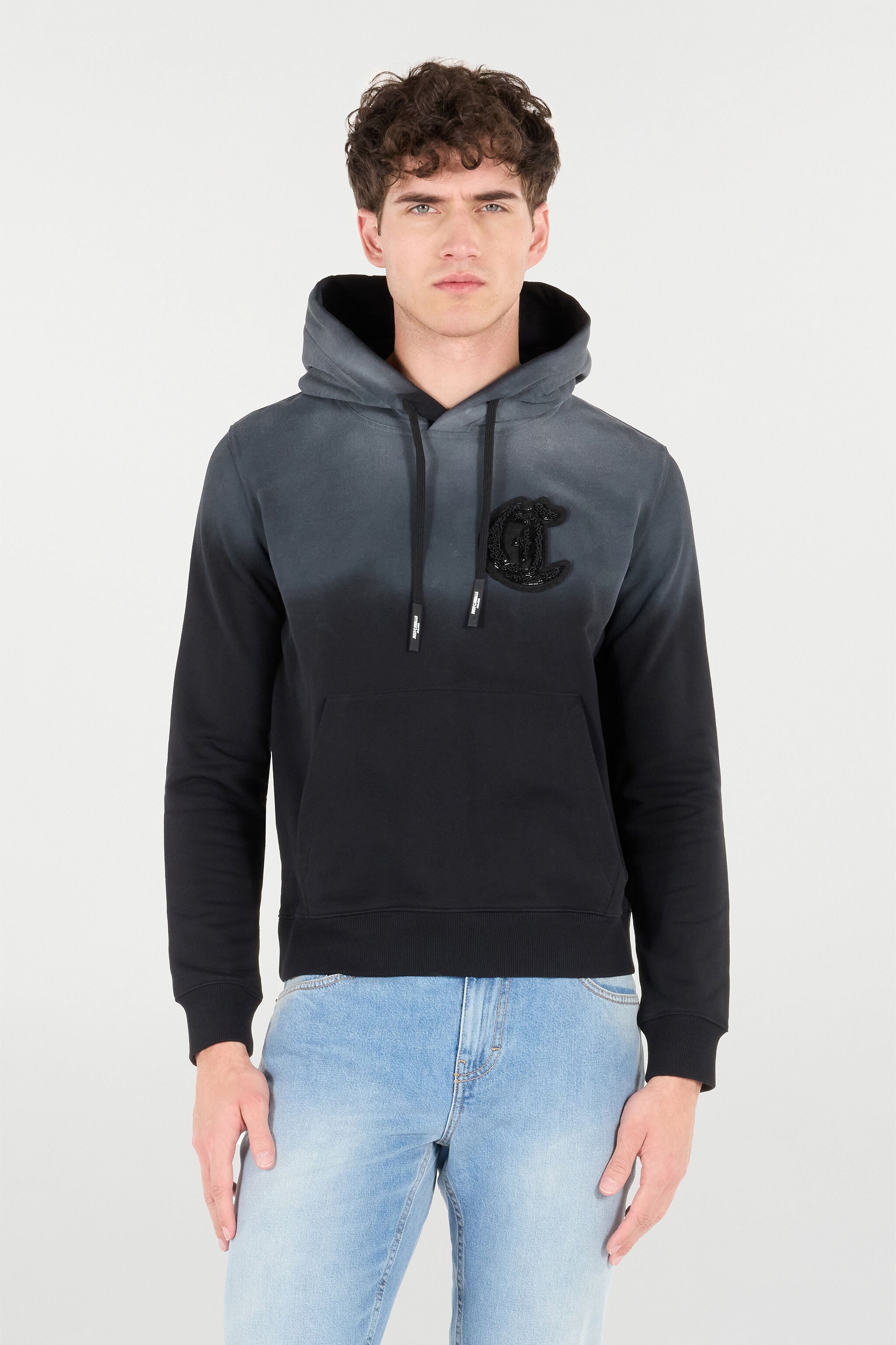 JC Hooded Sweatshirt With JC Monogram JC Hooded Sweatshirt With JC Monogram Black TFS012-TF178