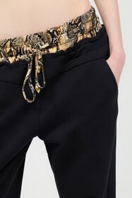 JC Pantalon De Sport Avec Imprimé Python À La Taille 899 BLACK + 716 MARZ UFT081-UF120