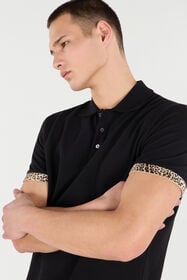 RC Polo With Jaguar Skin Details Black VRT64A-KB002