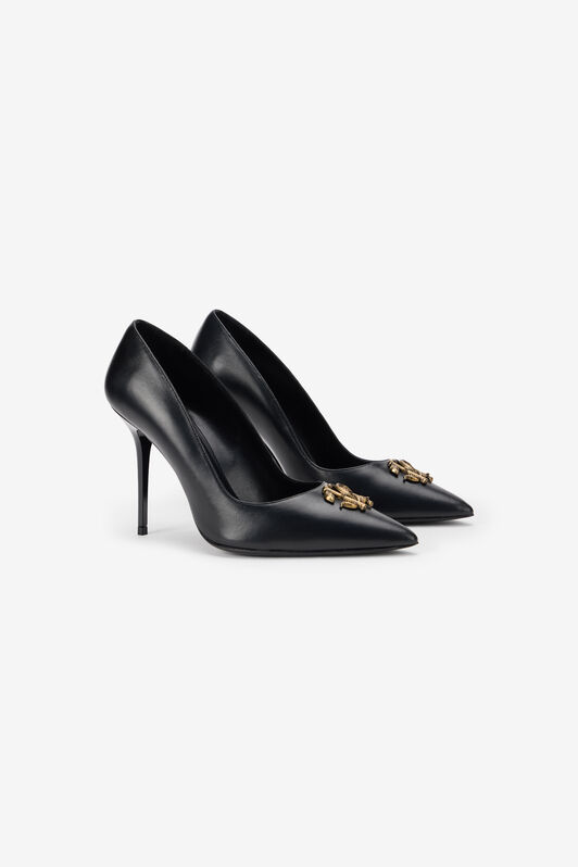 RC Black Pumps With Gold Bee Detail BLACK TOS00P-PZC15