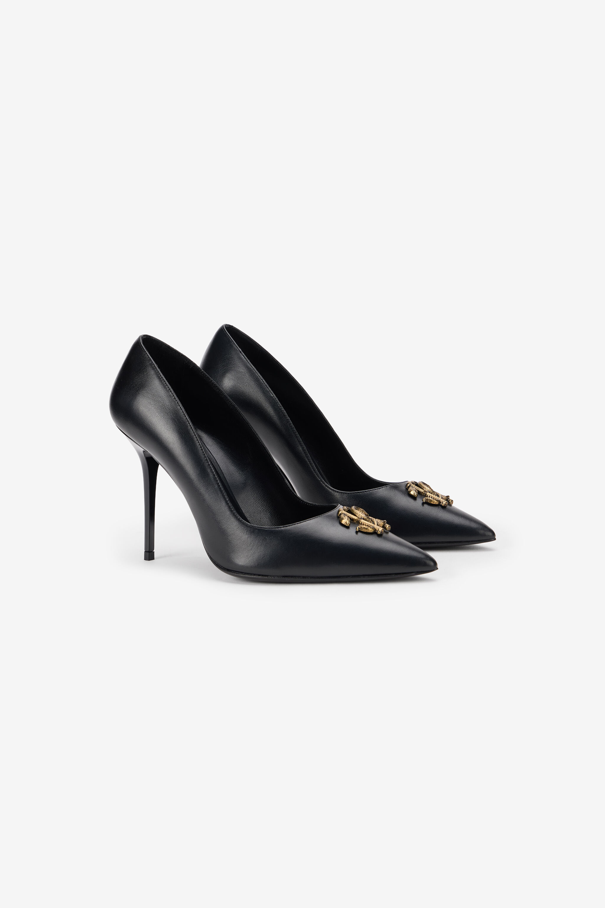 RC Black Pumps With Gold Bee Detail BLACK TOS00P-PZC15