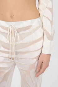 RC Trousers With Ray Devoré Print WHITE XKT201-FXI15