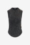 JC Geripptes Top in Schwarz mit C-Logo BLACK UFT127-UF181