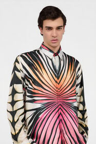 RC Ray Of Paradise Print Shirt CORAL PINK XRT720-4QM33