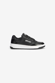 JC Hammered Effect Black Sneakers with Logo 003+929 VFS085-VF613