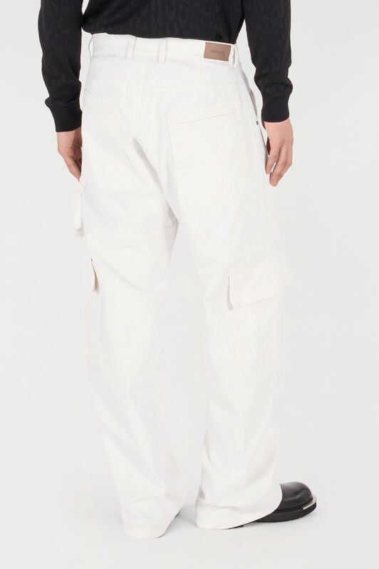 RC Python-Print Pants With Pockets RC Python-Print Pants With Pockets White URJ230-4NN53
