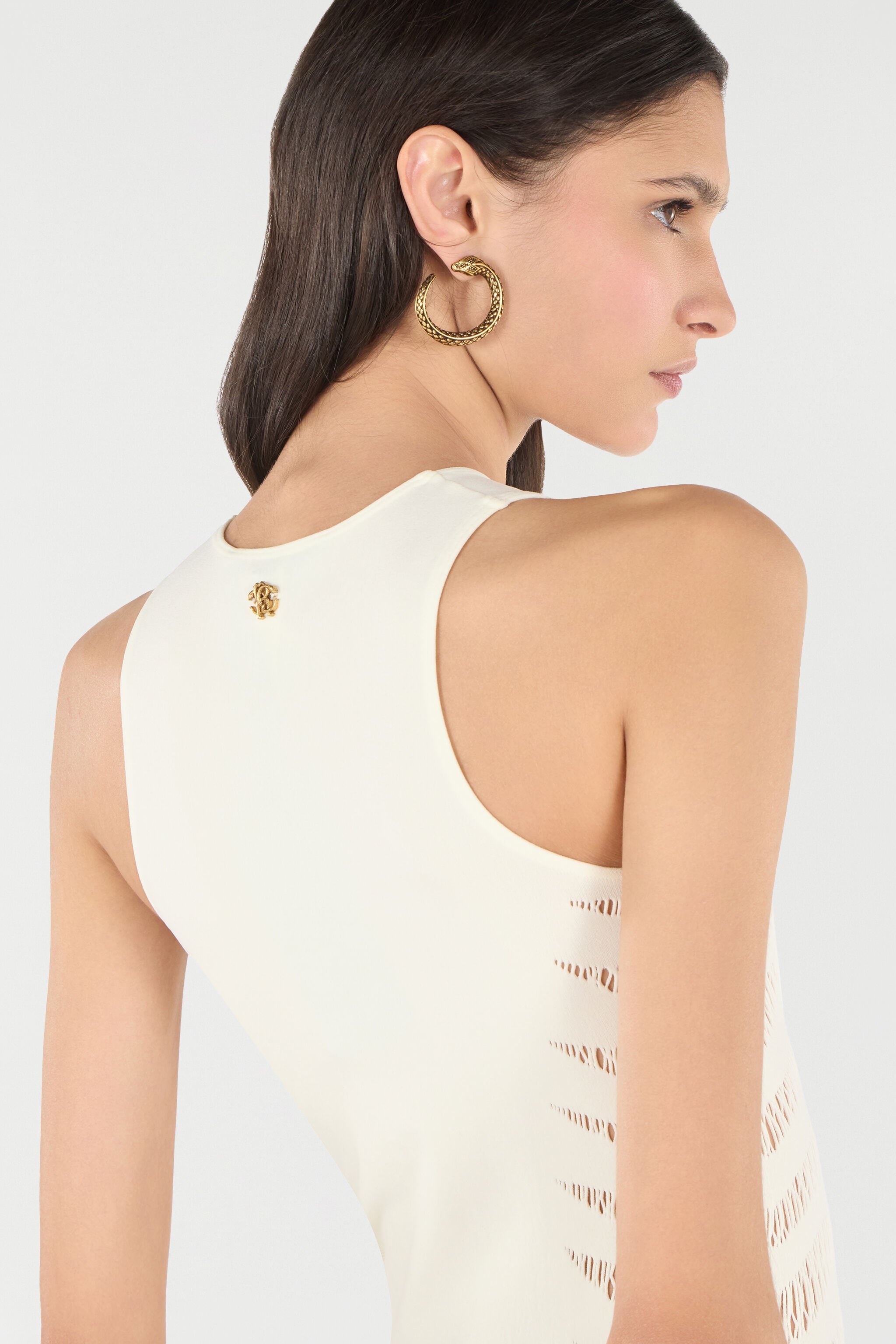 RC Dress With Openwork Zebra Pattern RC Dress With Openwork Zebra Pattern Ivory UKT166-MA001