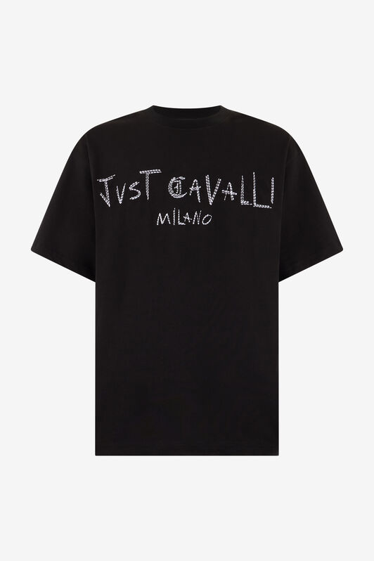 JC Black Short Sleeve Shirt With Logo Patch JC Black Short Sleeve Shirt With Logo Patch BLACK UFT059-UF079