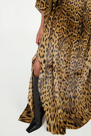 RC Long silk dress with Jaguar Skin print NATURALE VWT180-SQR80