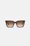 RC Sonnenbrille mit einem Acetat-Frontteil, kombiniert mit Metallbügeln SHINY BROWN/YELLOW H VALD12-ID250