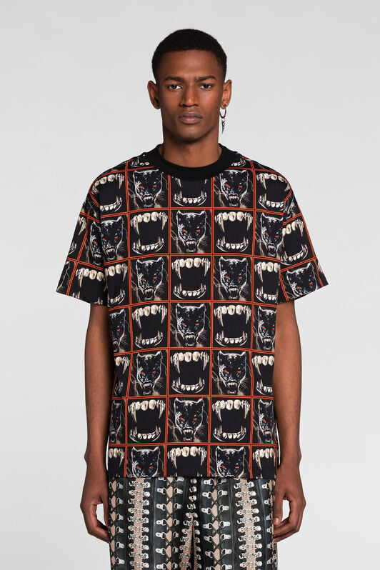 RC Teeth And Panther-Print T-Shirt RC Teeth And Panther-Print T-Shirt MULTICOLOR PNT61M-3PF25