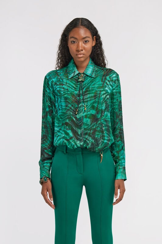RC Malachite Print Blouse RC Malachite Print Blouse Green TKT704-HEN06