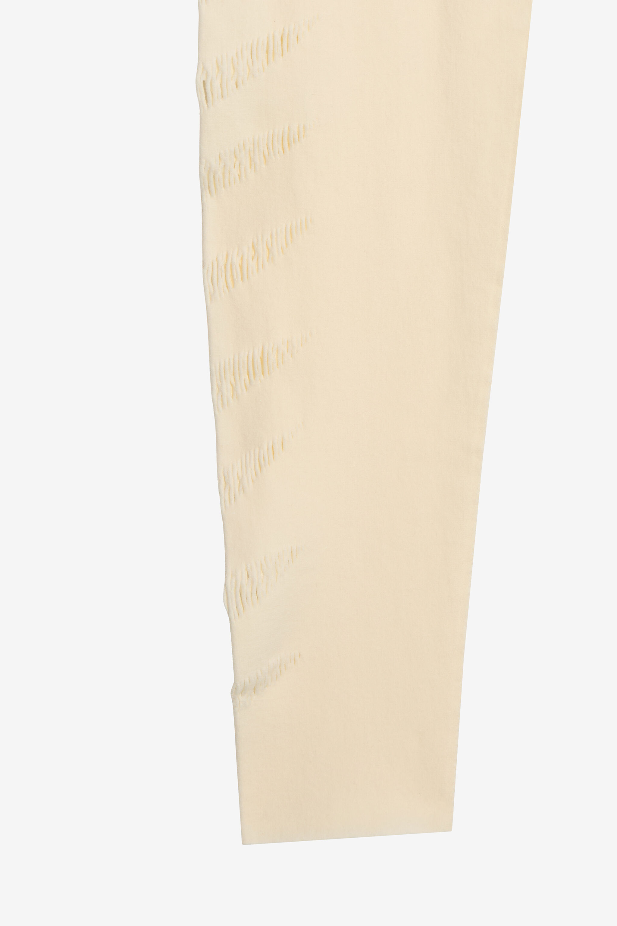 RC Elfenbeinfarbene Leggings mit Cut-outs Elfenbein UKT230-MA001