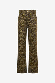 JC Wide Leg Trousers Khaki Animal Print VERDE 185 VFJ046-VF255