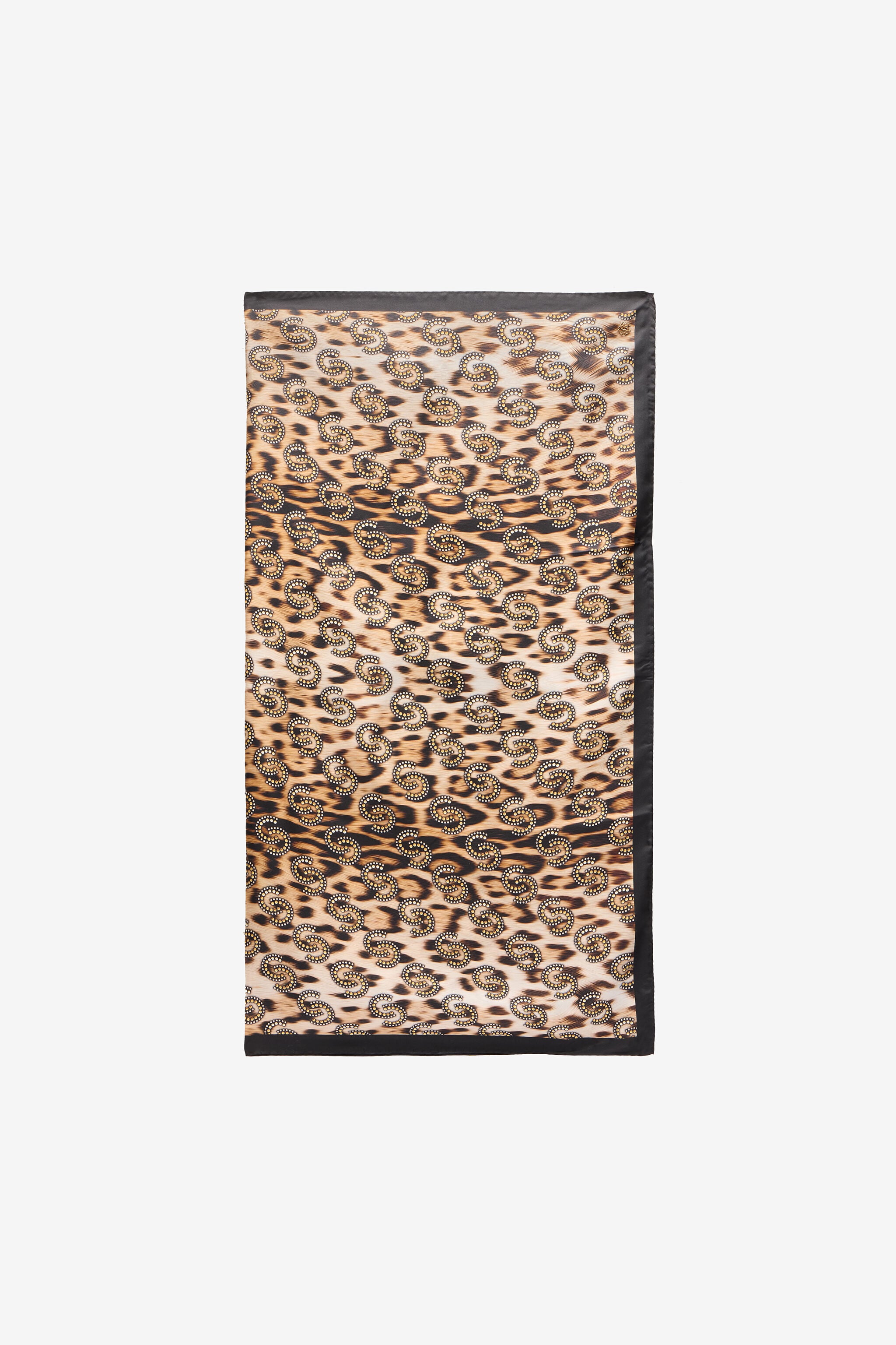 RC Scarf With Jaguar Skin Print And Rhinestones RC Scarf With Jaguar Skin Print And Rhinestones MULTICOLOR POI00C-5IP90