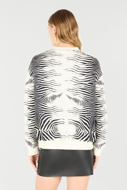 RC Sudadera con estampado cebra y logotipo RC Sudadera con estampado cebra y logotipo Negro/Blanco UKT67E-2GN49