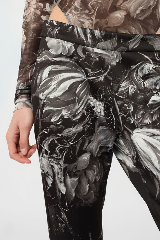 RC Fiammingo Flowers Print Trousers BLACK/GREY XWT208-NVT77