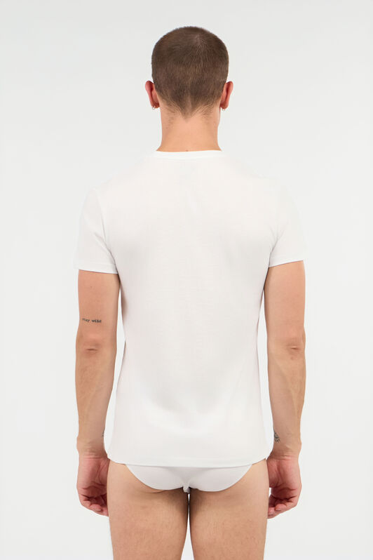 JC Weißes Unterhemd T-Shirt im Zweierpack WHITE UFU003-UF095