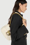 JC Bag with Chain Handle and Mirror Snake Ivory TFB052-TF417