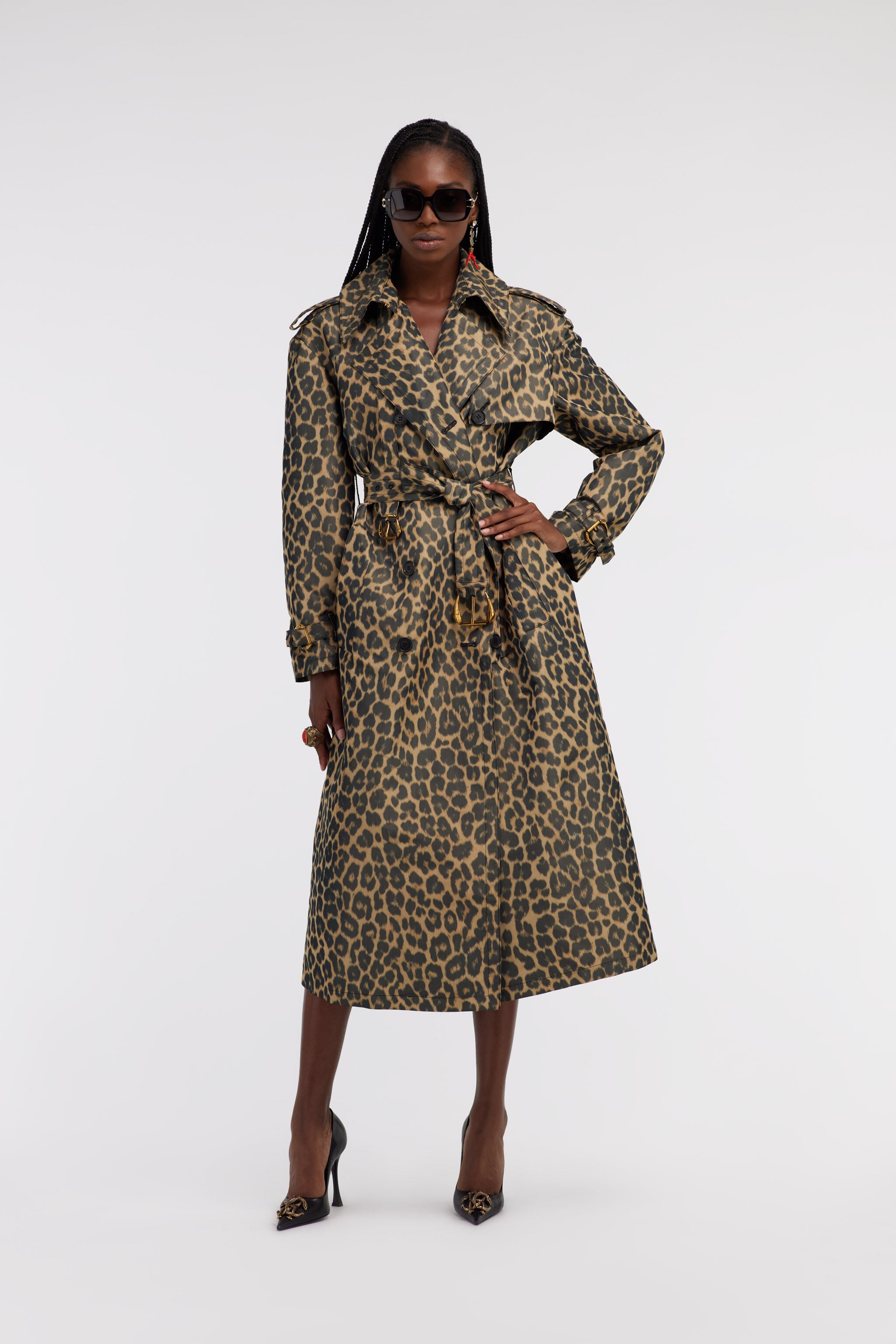 RC Jaguar Skin double-breasted Trench RC Jaguar Skin double-breasted Trench Marron SKT500-TA005