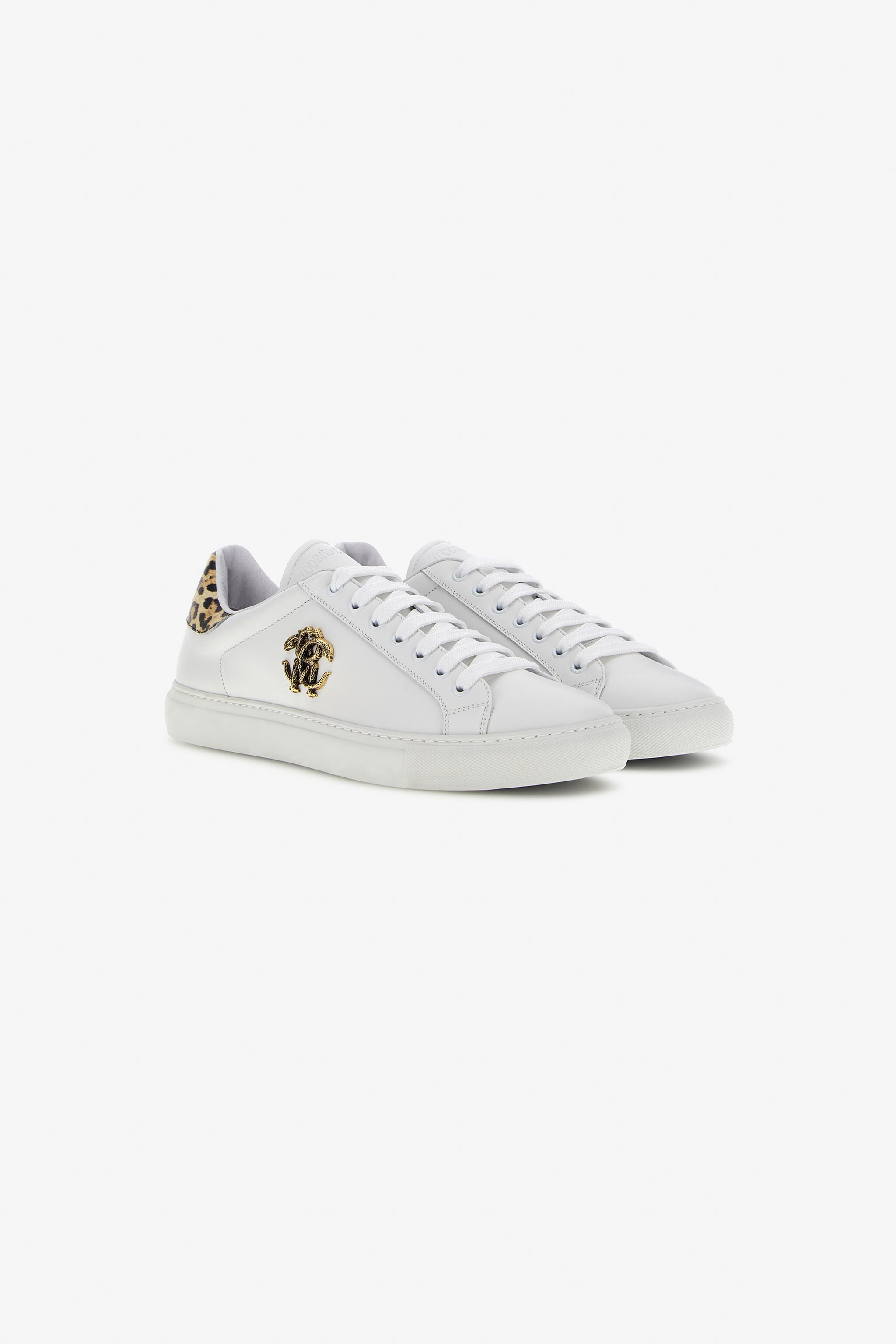 RC Zapatilla De Piel Blanca Con Mirror Snake RC Zapatilla De Piel Blanca Con Mirror Snake Blanco/Oro SRS009-PZA90