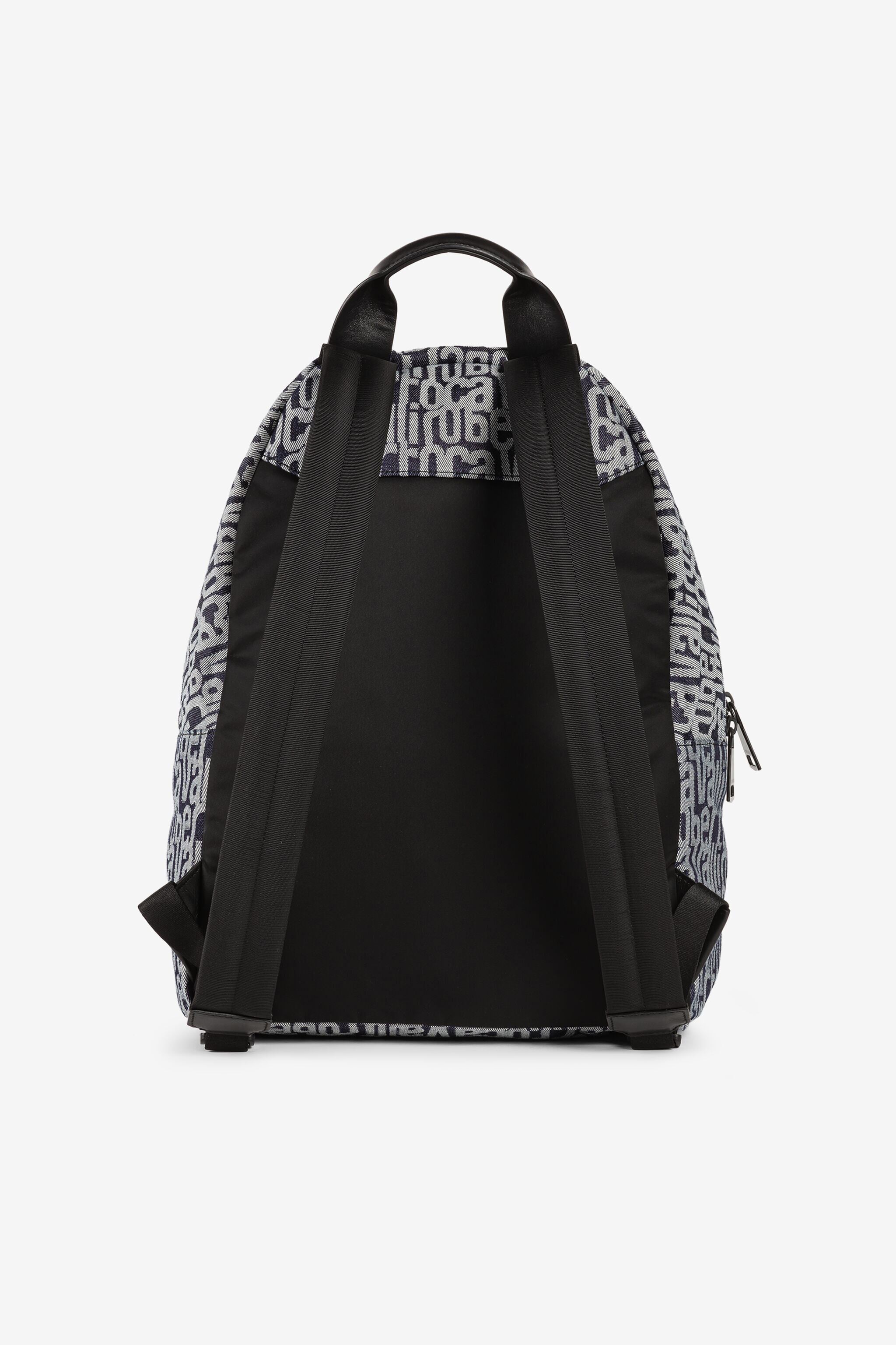 RC Mochila de tejido vaquero con logotipos de jacquard RC Mochila de tejido vaquero con logotipos de jacquard Azul oscuro/Gris oscuro RRB002-FKJ01