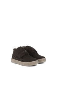 JU Stud-Embellished Logo-Appliqué Boots Black FNLEA7-IEA7U
