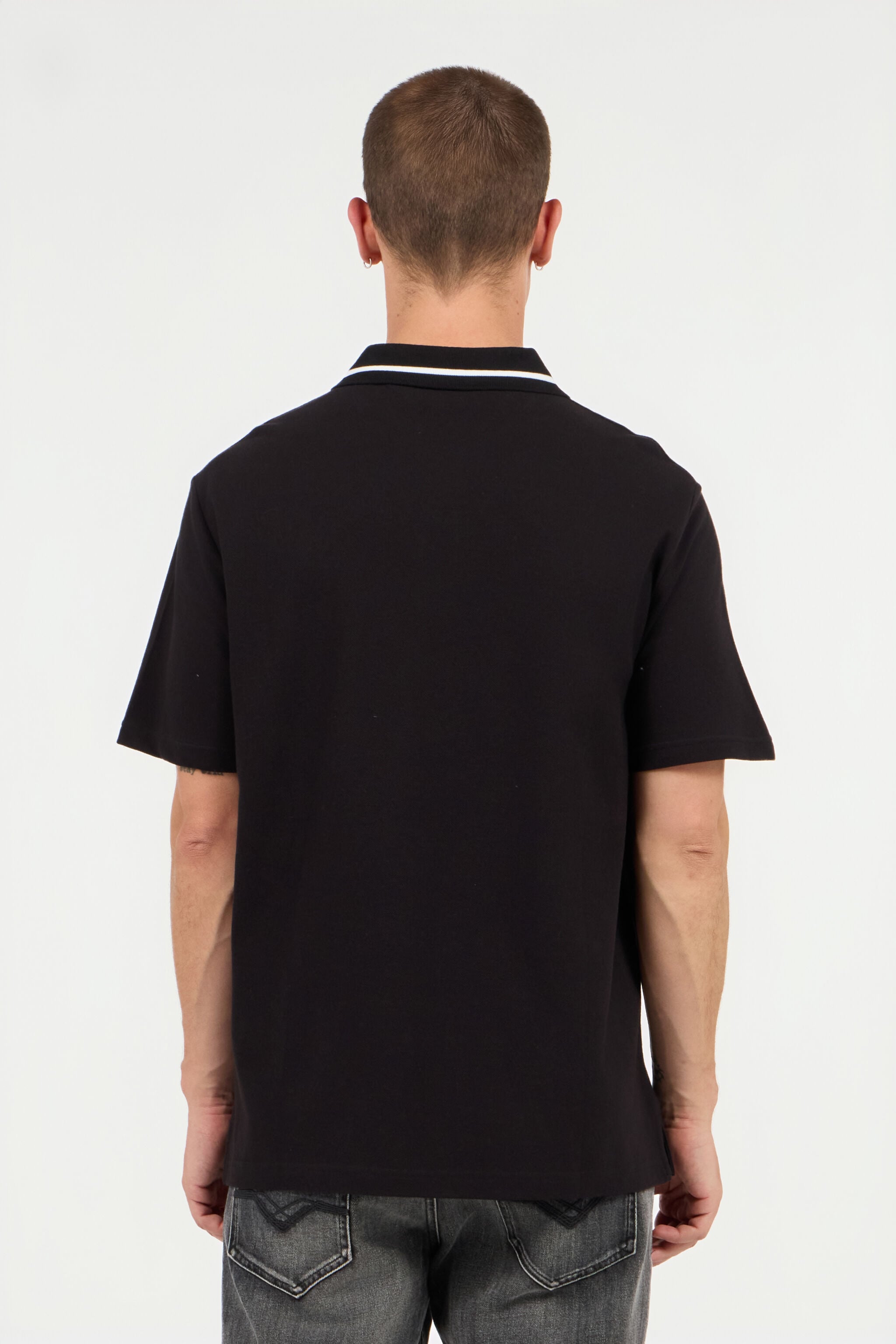 JC Black Polo with Logo JC Black Polo with Logo BLACK UFT026-UF046
