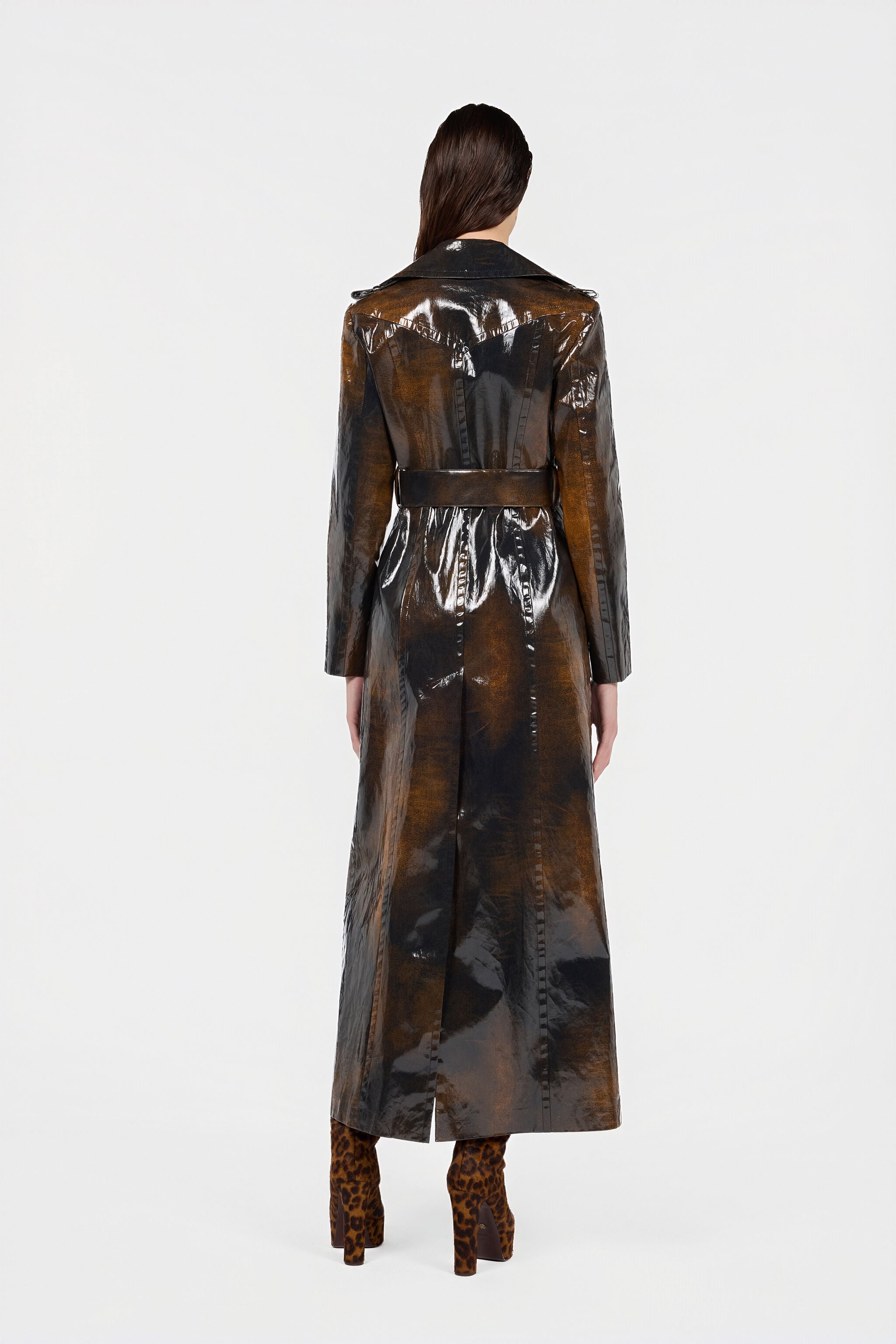 RC Brown Trench Coat Used Effect RC Brown Trench Coat Used Effect OCHRE/BLACK XQT502-FN010