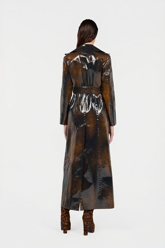 RC Brown Trench Coat Used Effect RC Brown Trench Coat Used Effect OCHRE/BLACK XQT502-FN010