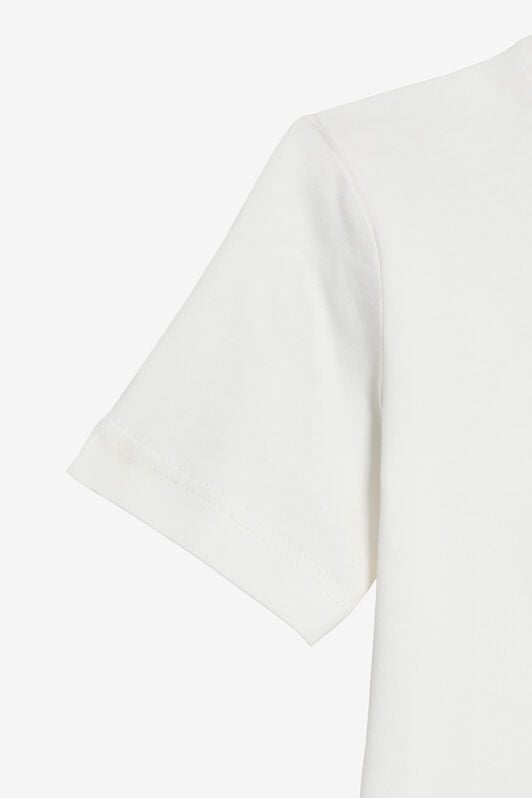 JU Cotton T-shirt with logo JU Cotton T-shirt with logo MILKY WHITE VJT608-JD001