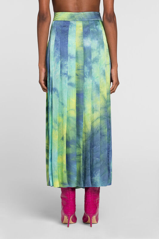RC Gonna lunga tie-dye plissettata RC Gonna lunga tie-dye plissettata Verde chiaro/Azzurro QKT338-RK007