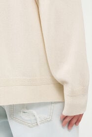 RC Wool Sweater with Tiger Motif IVORY WKM603-MQ014