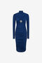 RC Midi dress with ruffles and stones RC Midi dress with ruffles and stones Dark blue RWT141-JJ036