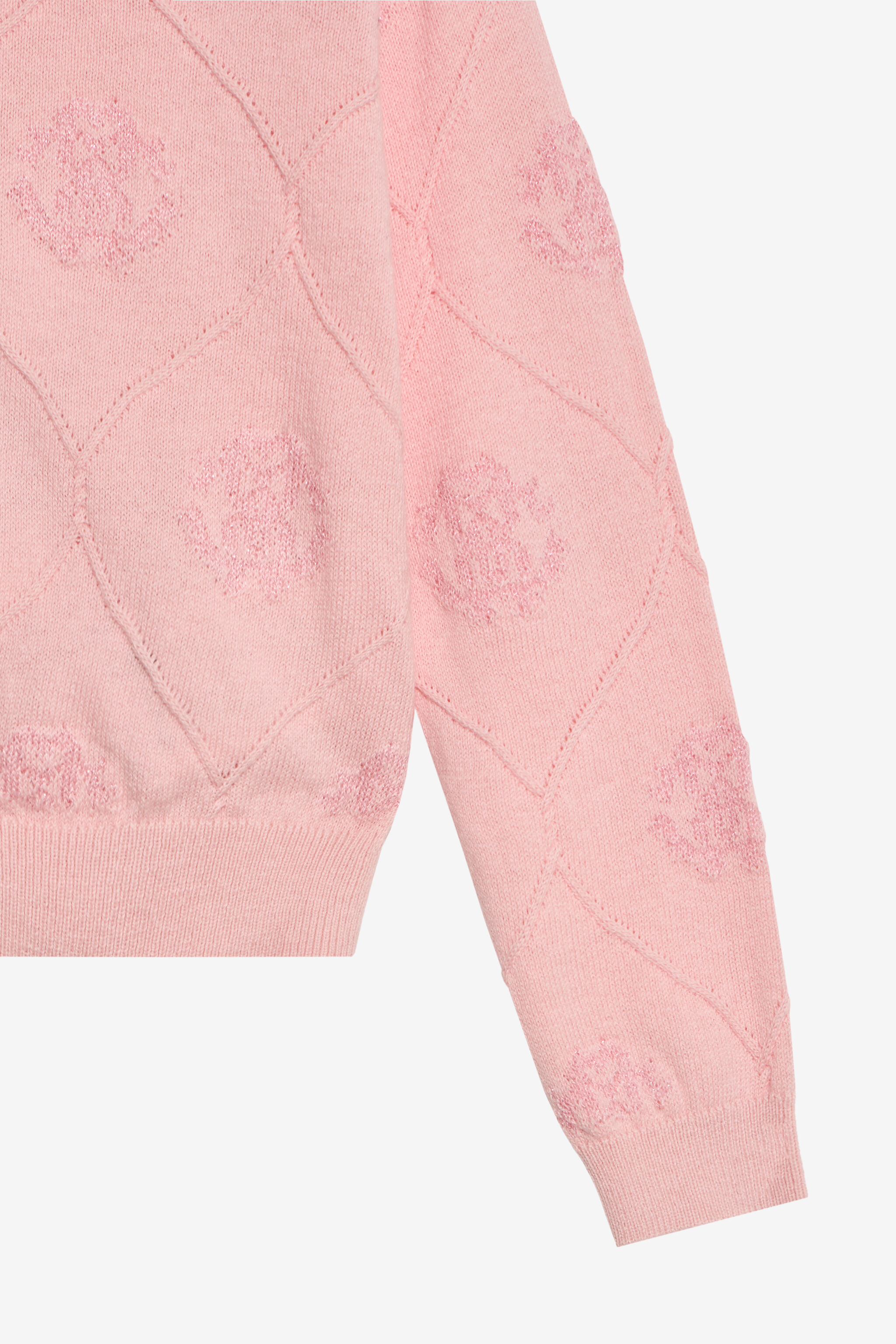 JU Jersey de punto rosa blush con monograma JU Jersey de punto rosa blush con monograma PINK HEAV. XJM61K-MQS84