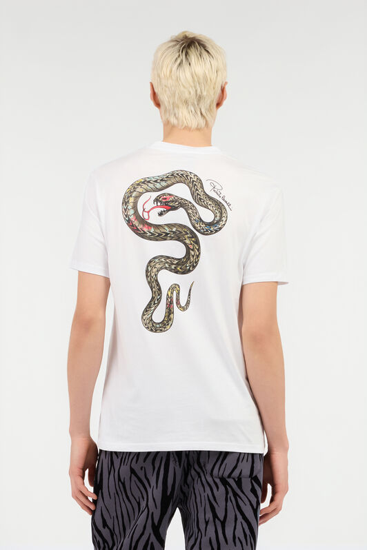 RC Weißes T-Shirt mit Schlangen-Print RC Weißes T-Shirt mit Schlangen-Print WHITE ROT60E-JD065