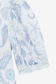 JU Robe En Broderie Anglaise À Imprimé Marine Bleu clair UJT10U-ELO39